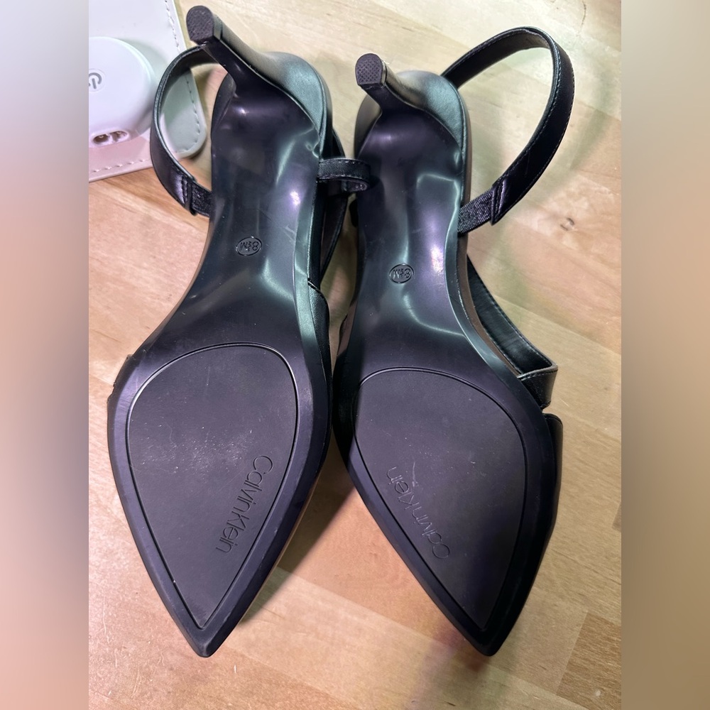 Calvin Klein Black Strappy Heels - Picture 2 of 3